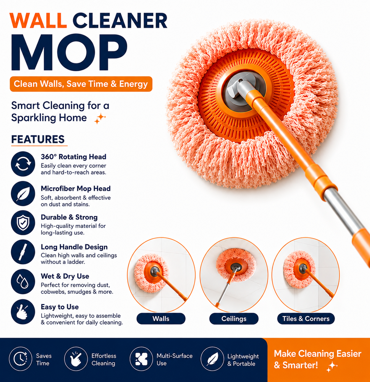 Premium 360° Wall Cleaner Mop