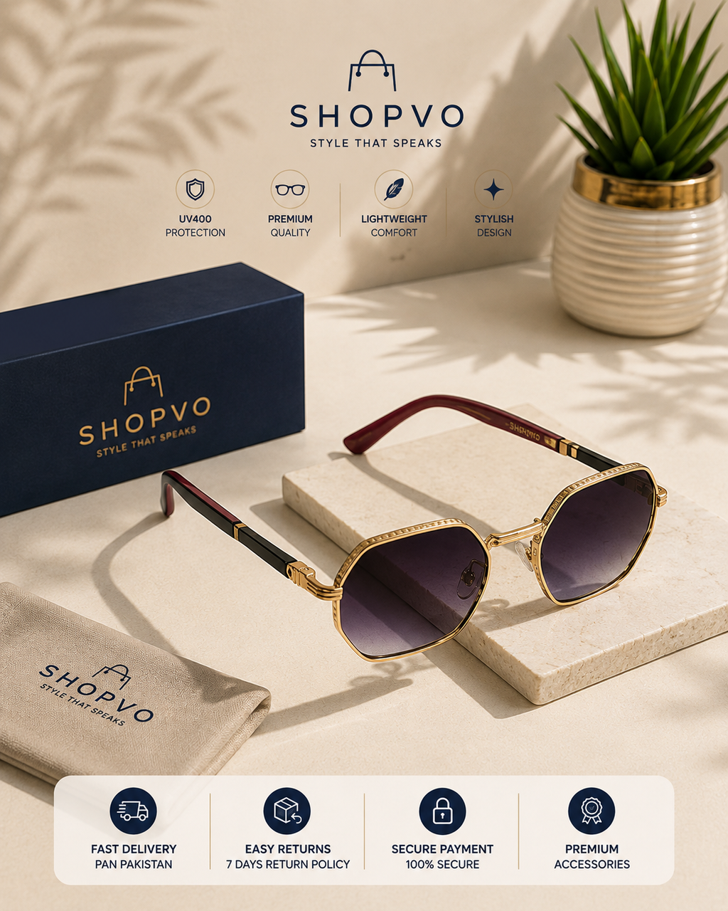 Crimson Edge Sunglasses