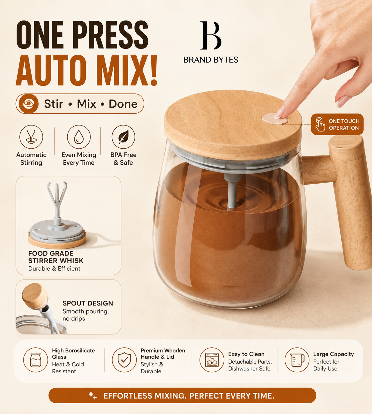 Self Stirring Coffee Mug Cup