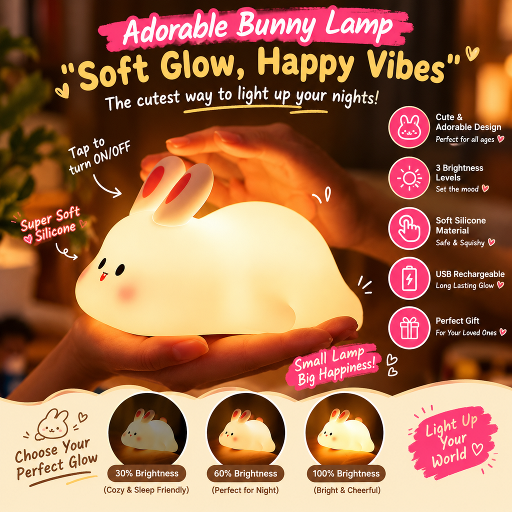 Cute Rabbit Silicone Lamp