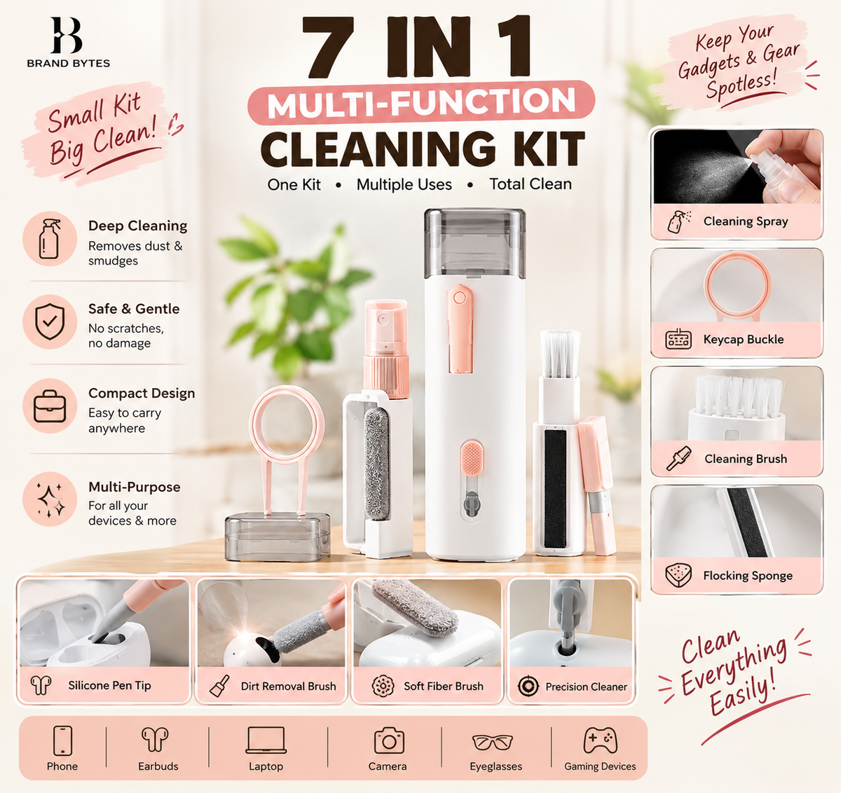 7 in 1 Multifunctional Cleaning Brush,