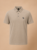 China Fabric Polo Shirt – Beige | Premium Textured Cotton Polo for Men