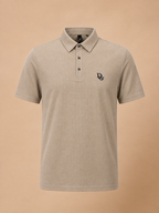 China Fabric Polo Shirt – Beige | Premium Textured Cotton Polo for Men