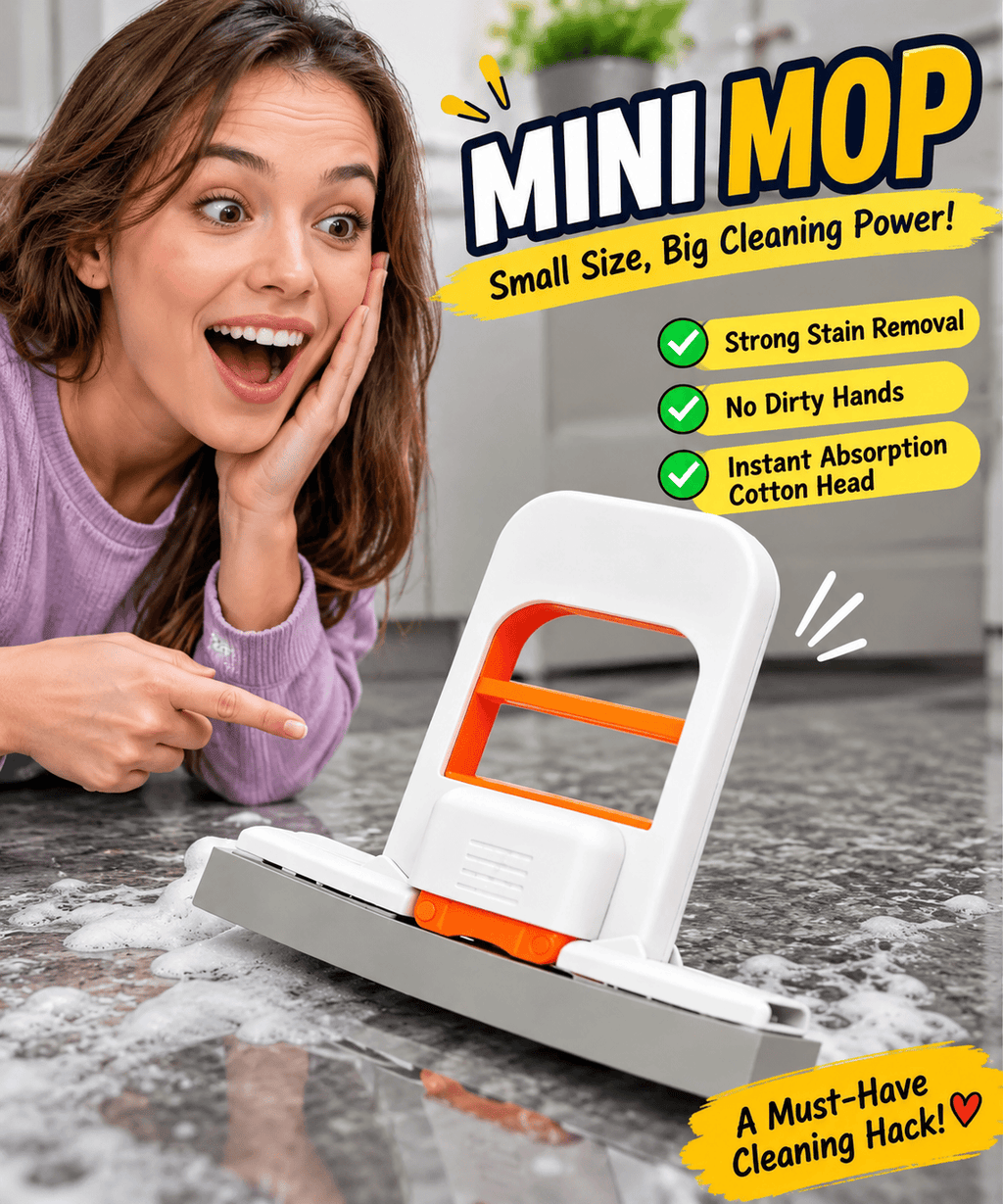 Mini Foldable Desktop Mop  Compact Hands-Free Cleaning Tool