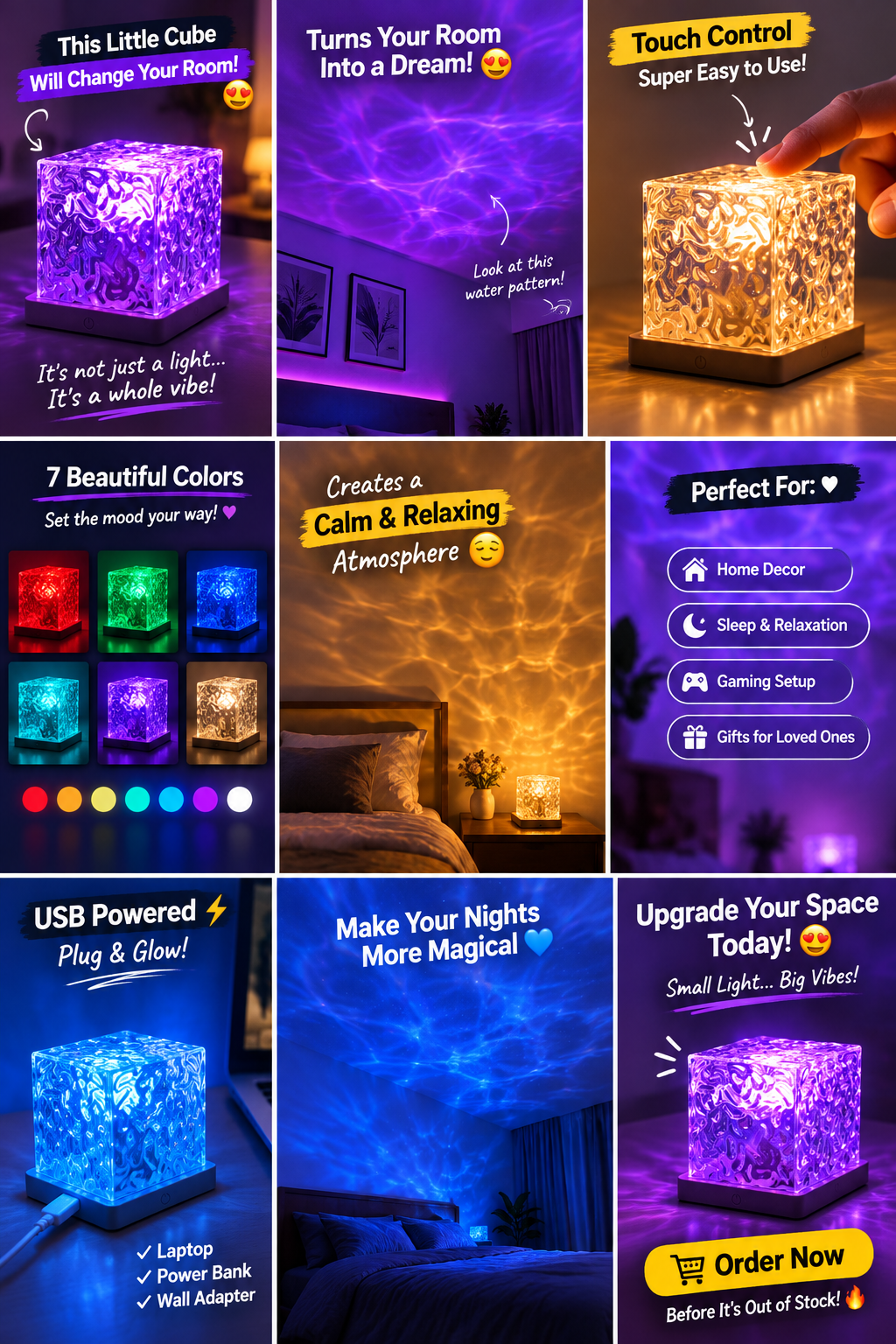 Dynamic Water Pattern Light